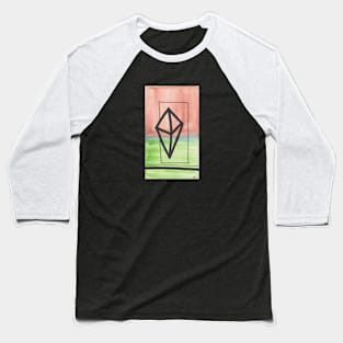 Geometric Gemstone Drawing Baseball T-Shirt